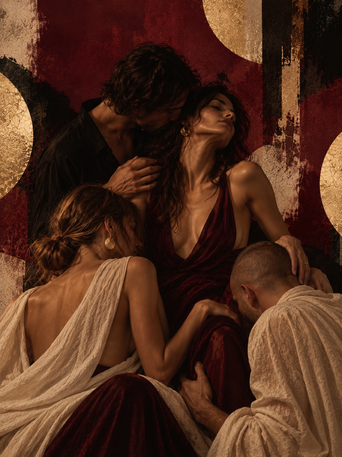 A group sharing closeness and tenderness at Temple Night